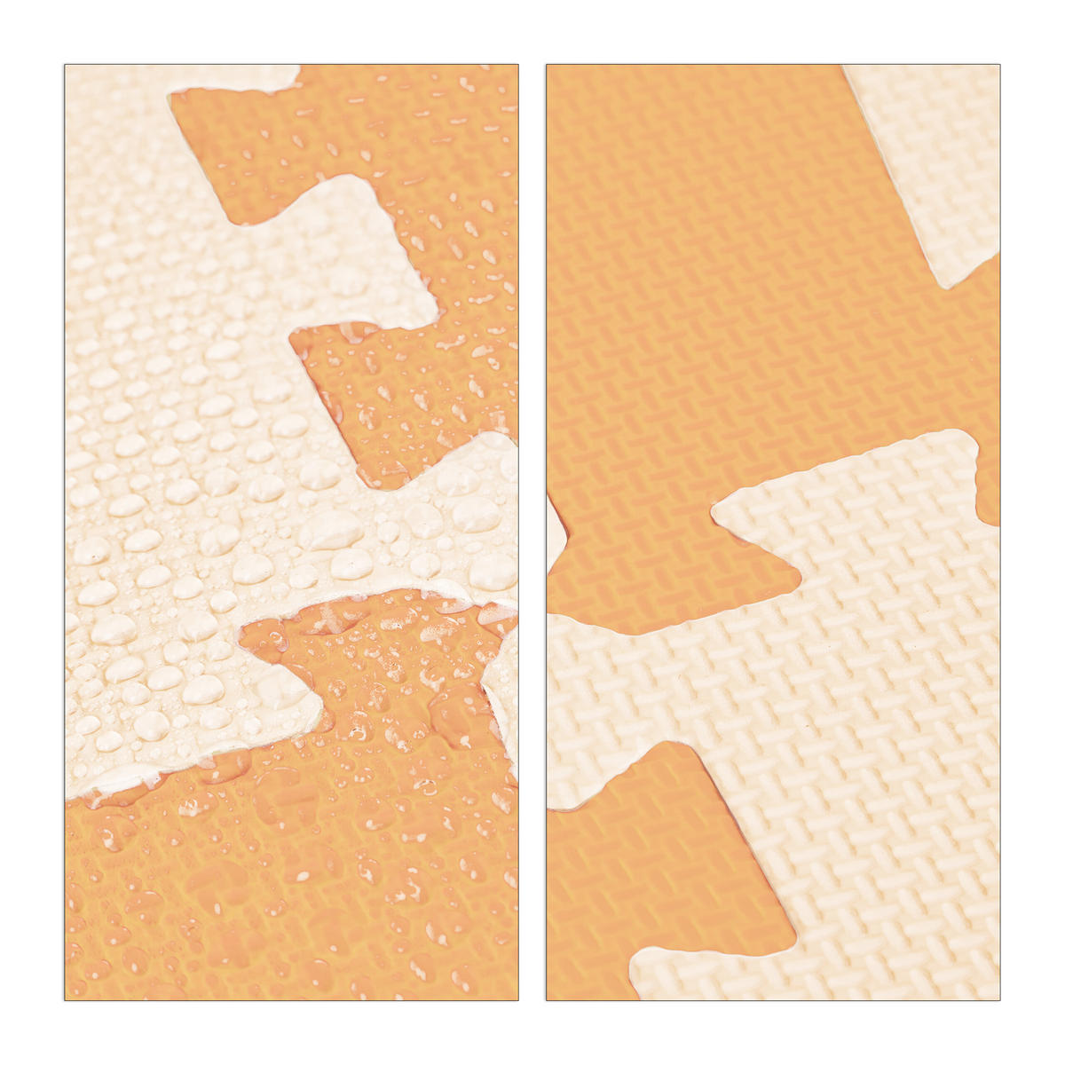 9XPUZZLEMATTE - Gelb/Beige, Kunststoff (32/32cm) - Relaxdays