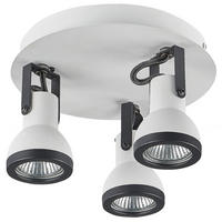 DECKENLEUCHTE Baro 21/21/12 cm - Weiß, Metall (21/21/12cm) - Beliani