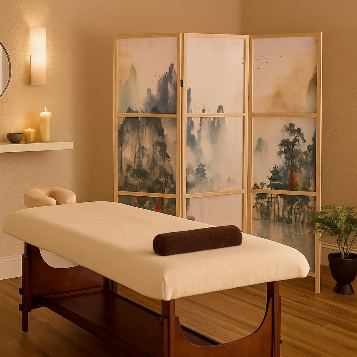 PARAVENT Blaugrau - Blaugrau, Holz (137/170/2cm) - MCW