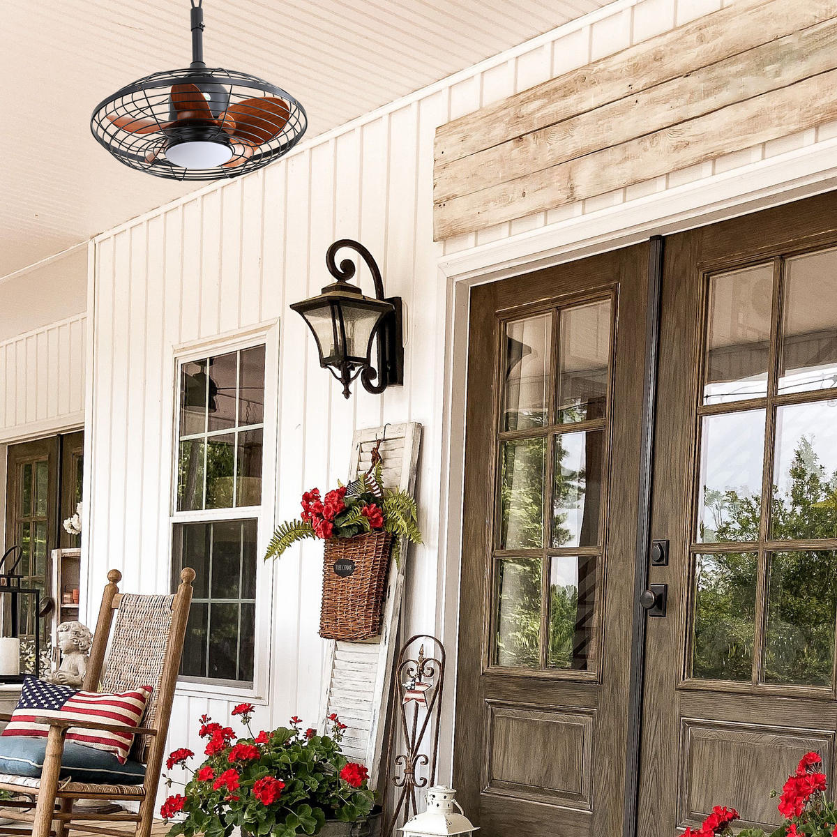 DECKENVENTILATOR 51cm LED Licht 3 Farbtemperaturen ABS Flügel - Braun, Kunststoff (50.8/50.8/47.5cm) - CASIVA