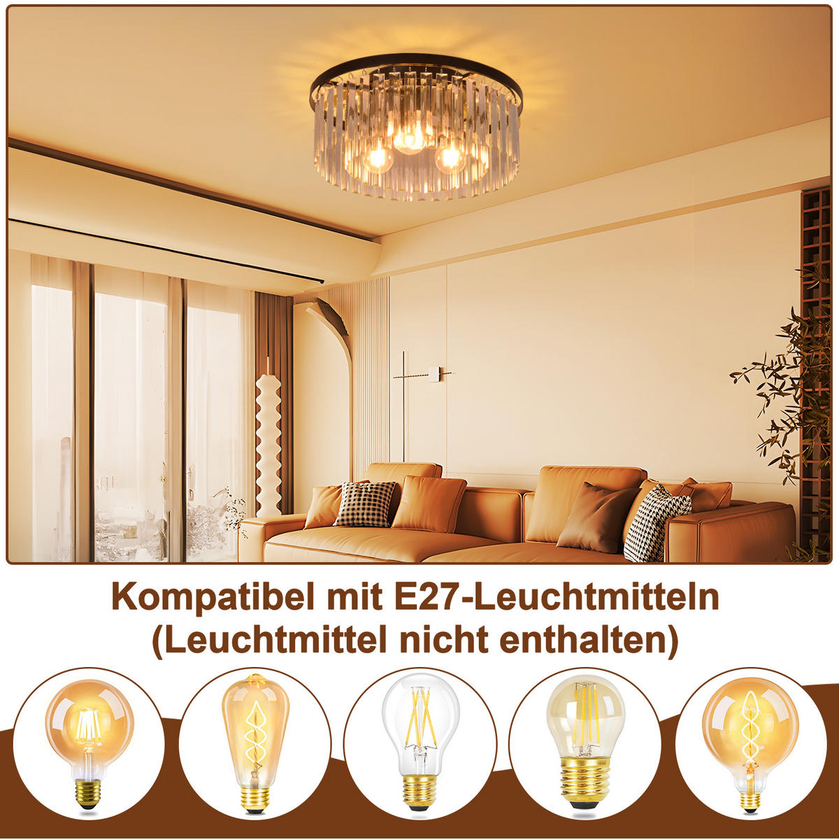 LED-DECKENLEUCHTE Zyrren 40/40/17 cm - Schwarz, Metall (40/40/17cm) - ZMH