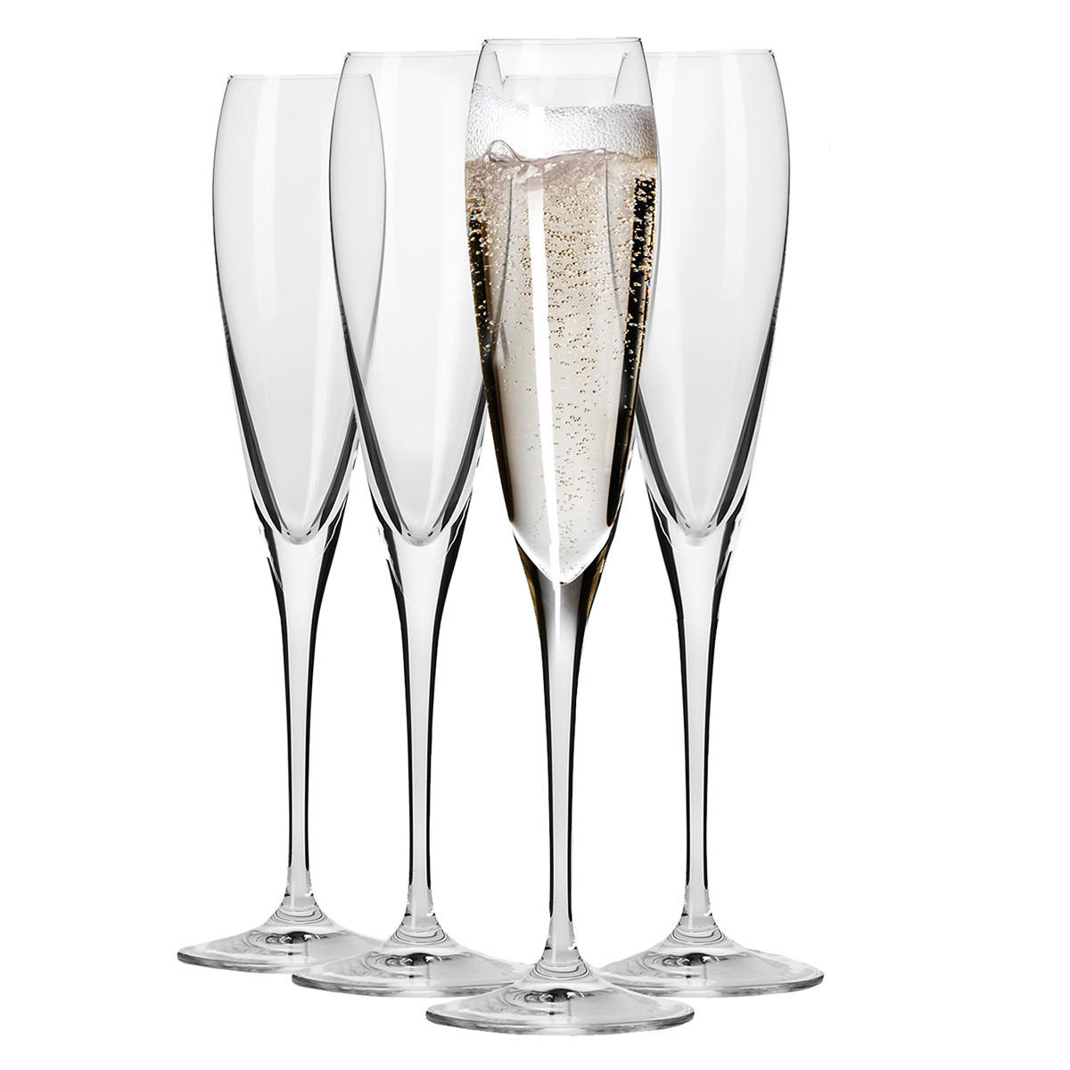 SEKTGLÄSER Perla, 4er-Set, 170 ml - Transparent, Glas (0.17L) - Krosno Glass