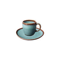 KAFFEETASSE MIT UNTERTASSE Lave Glacé 190 ml - Türkis, Keramik (15.2/9.9/15.3cm) - like.Villeroy & Boch