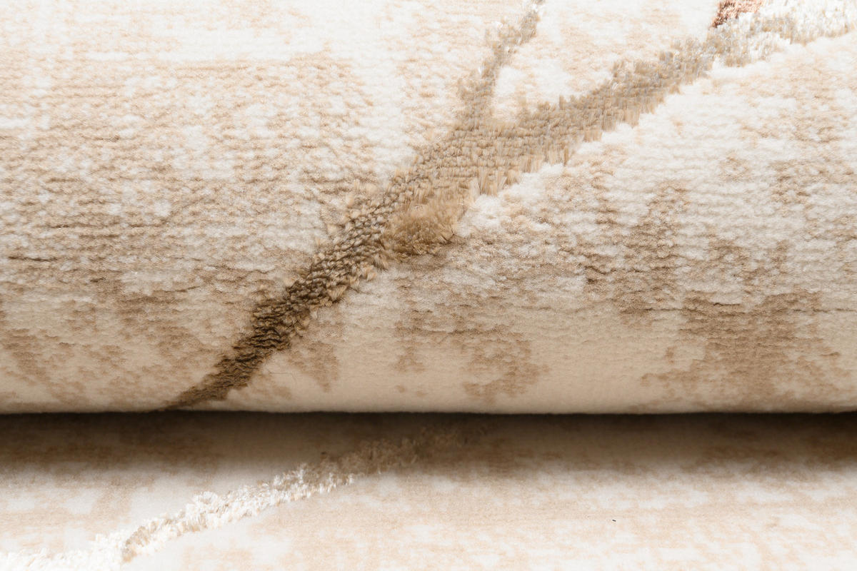 TEPPICH GOLDEN Creme 160/230 cm - Creme, Kunststoff (160/230cm) - Tapiso