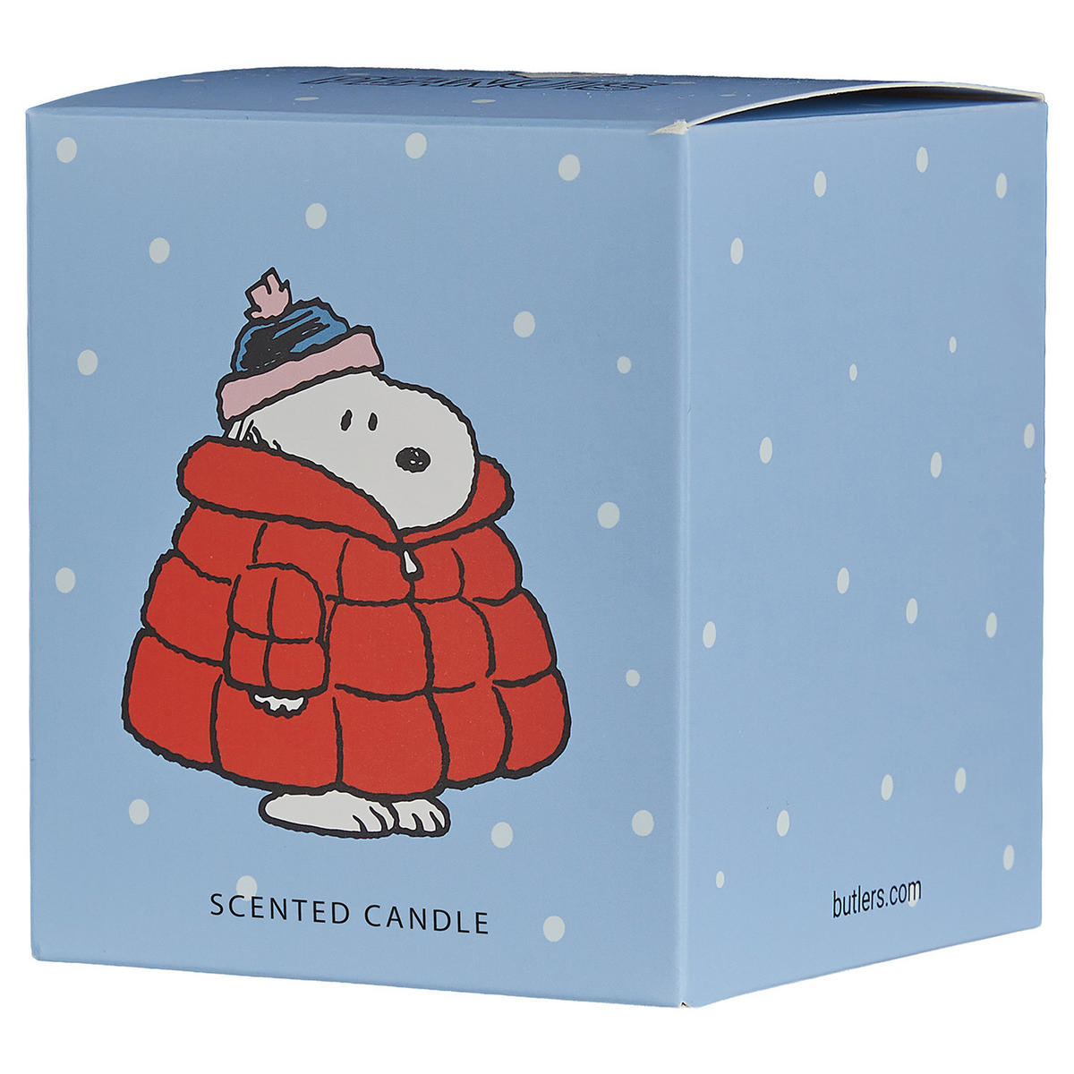 DUFTKERZE Peanuts Winter Walks 225 g - Blau, Naturmaterialen/Paraffin (9cm) - Butlers