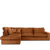 ECKSOFA LINKS IMPERA Modern 4/5 Sitzer, Orangerot - Orange, Textil (314/224cm) - KONSIMO®