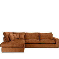 ECKSOFA LINKS IMPERA Modern 4/5 Sitzer, Orangerot - Orange, Textil (314/224cm) - KONSIMO®