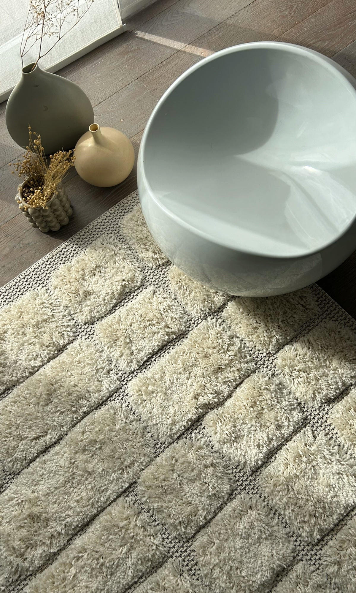 TEPPICH mit Reliefeffekt beige - Beige, Textil (120/170cm) - AFK Living