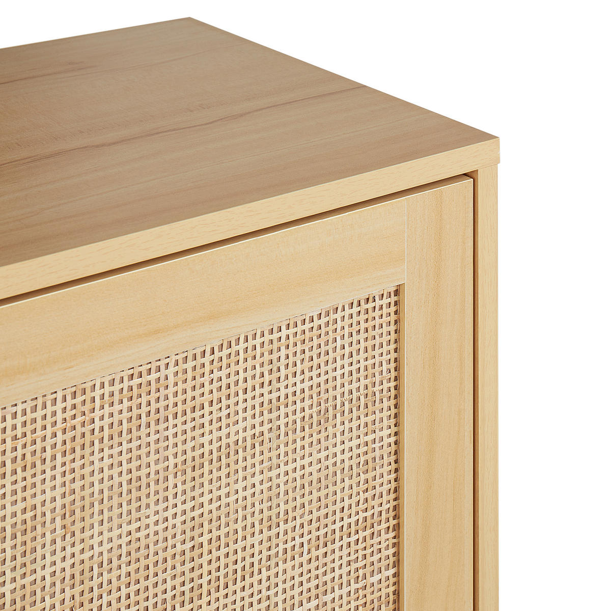 SCHUHSCHRANK Rattan Hellbraun Perote - Hellbraun, Naturmaterialen (80/97/35cm) - Beliani