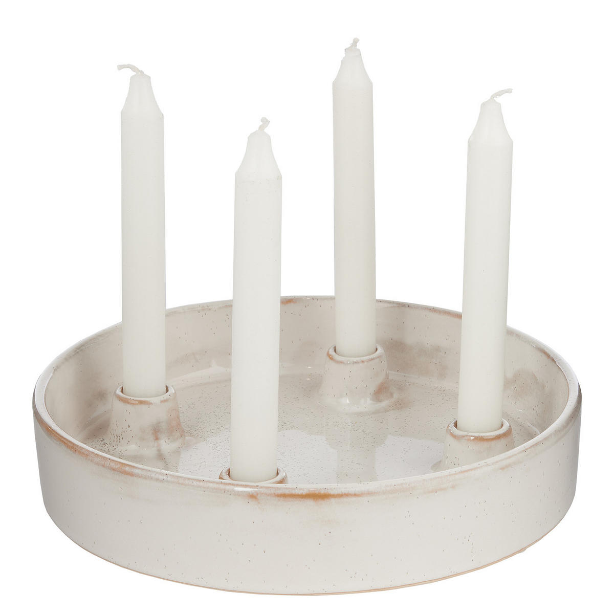 KERZENHALTER Advent - Weiß, Keramik (5cm) - Butlers