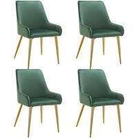 POLSTERSTUHL 4er Set Avane 52 x 61 x 89 cm grün - Grün, Textil (52/89/61cm) - tectake