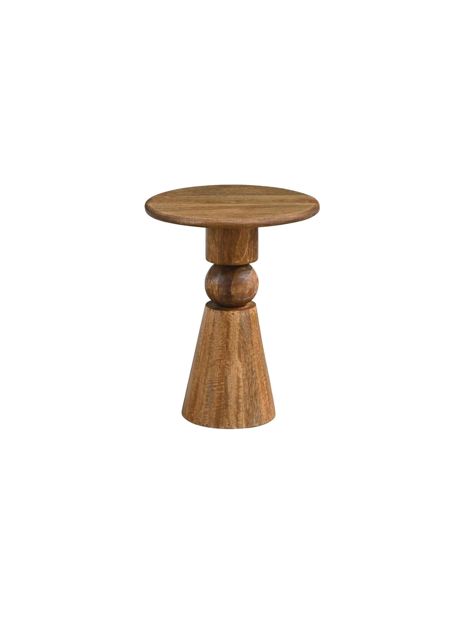 BEISTELLTISCH SORRENTO, Mango Massivholz, Ø 35 x 45 cm - Braun, Mangoholz/Holz (35/35/45cm) - KADIMA DESIGN