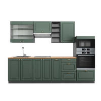 KUHINJSKI BLOK Fame-Line Zeleno-Zlatna Seoska Kuća / Antracit 280 cm , RP Hrast - zelena/antracit, drvni materijal (280/81.6/60cm) - Vicco
