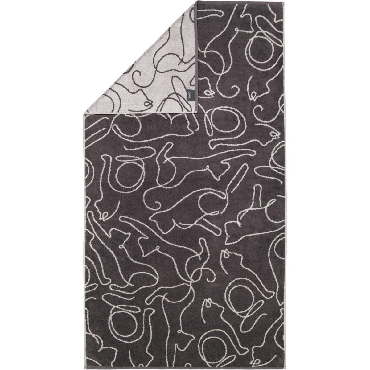 DUSCHTUCH CUTE CATS EDITION CATS 6264 BASALT/PLATIN - 77 - Grau, Textil (80/150cm) - Cawoe