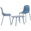 GARTENSITZGRUPPE Kunststoff Blau (3-teilig) - Blau, Kunststoff - CLP
