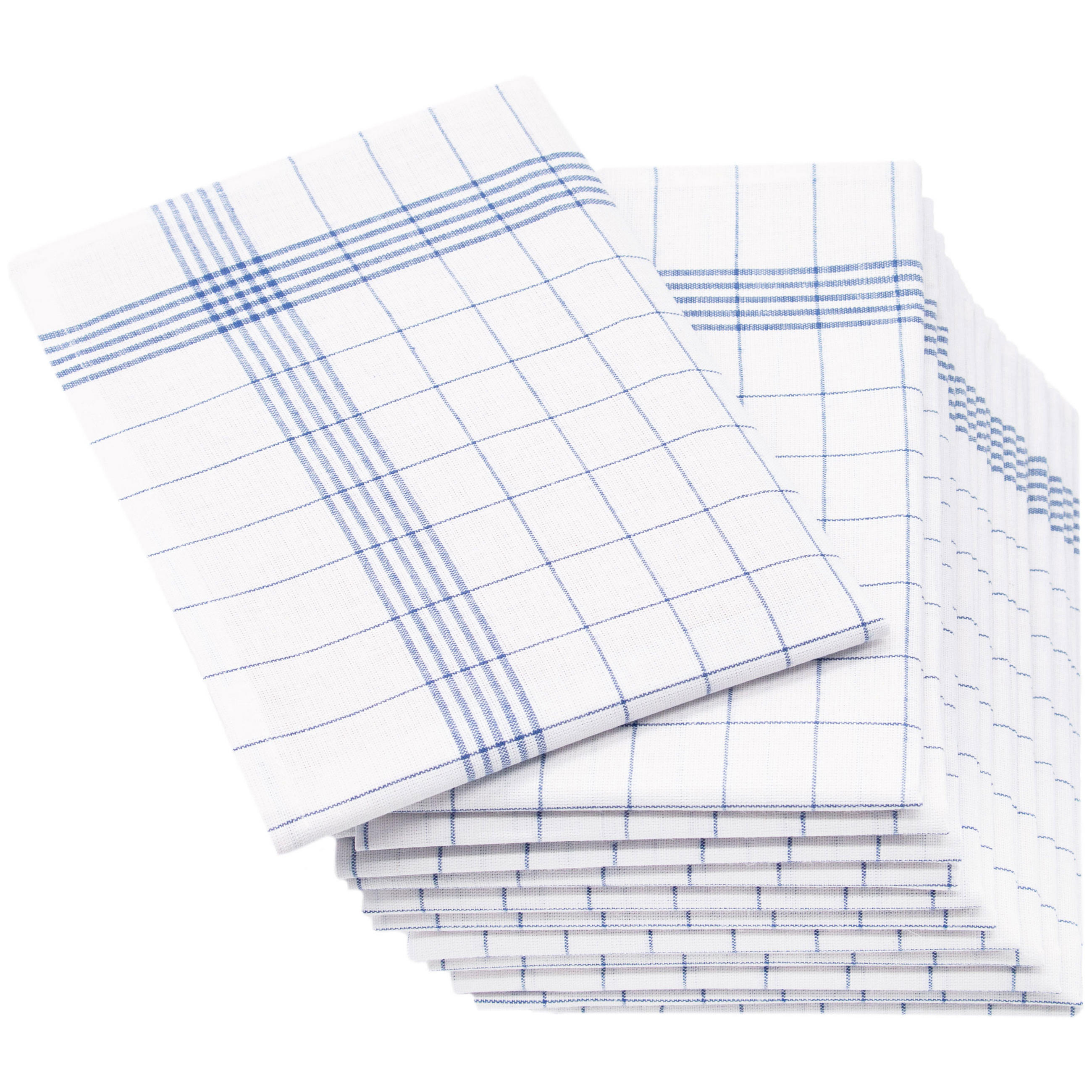 GESCHIRRTÜCHER, 12er-Set, 50x70 cm, 50% Baumwolle, 50% Leinen, Blau - Blau, Textil (50/70cm) - Zollner