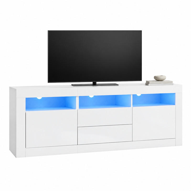 Beauniv Tv-Element Weiß 35x60x160 cm