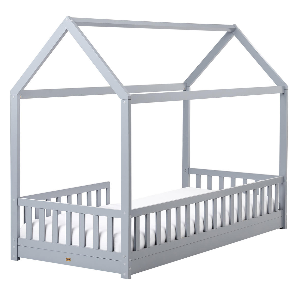 KINDERBETT 90x200 cm Grau Cossaye - Grau, Holz (90/200cm) - Beliani