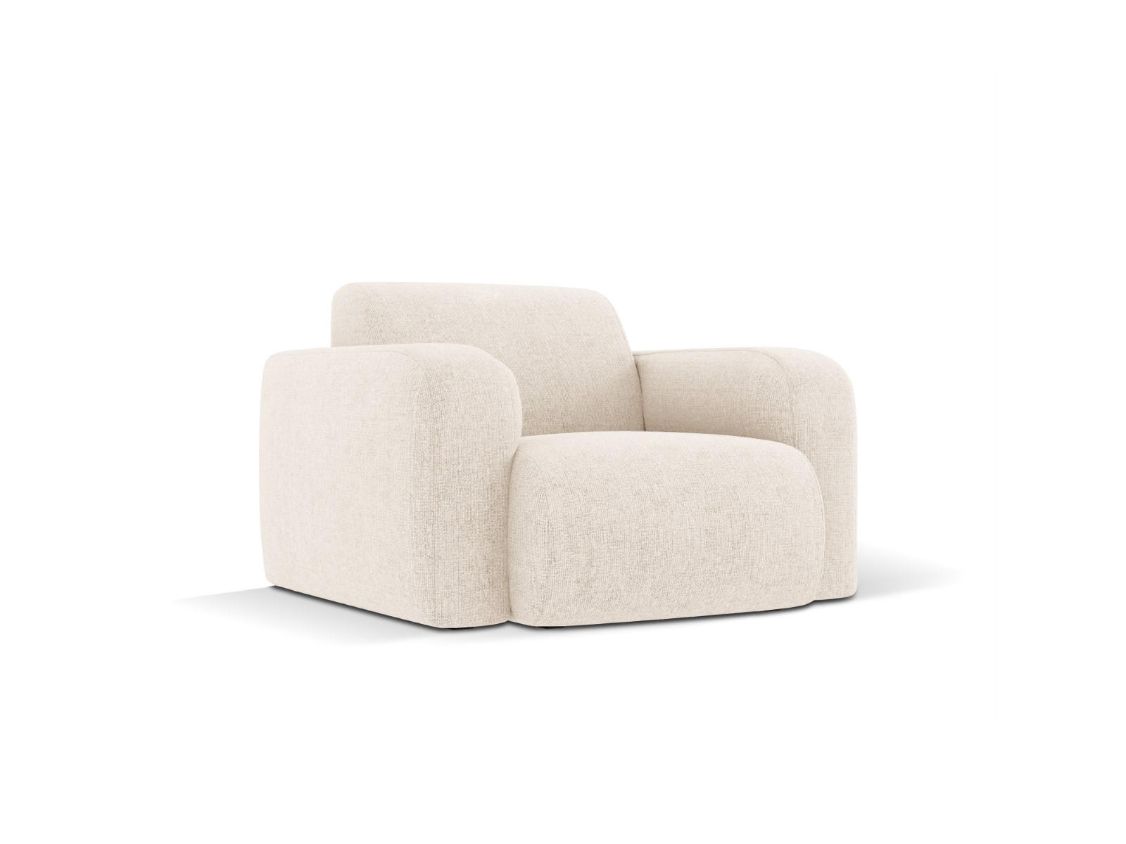 SESSEL Molino aus Chenille-Stoff leichtes beige - Creme, Textil (95/72/105cm) - Micadoni