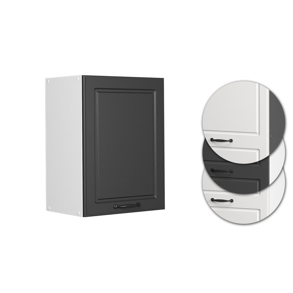 HÄNGESCHRANK R-Line Anthrazit Landhaus 45 cm - Anthrazit/Weiß, Holzwerkstoff (45/60/31cm) - Vicco