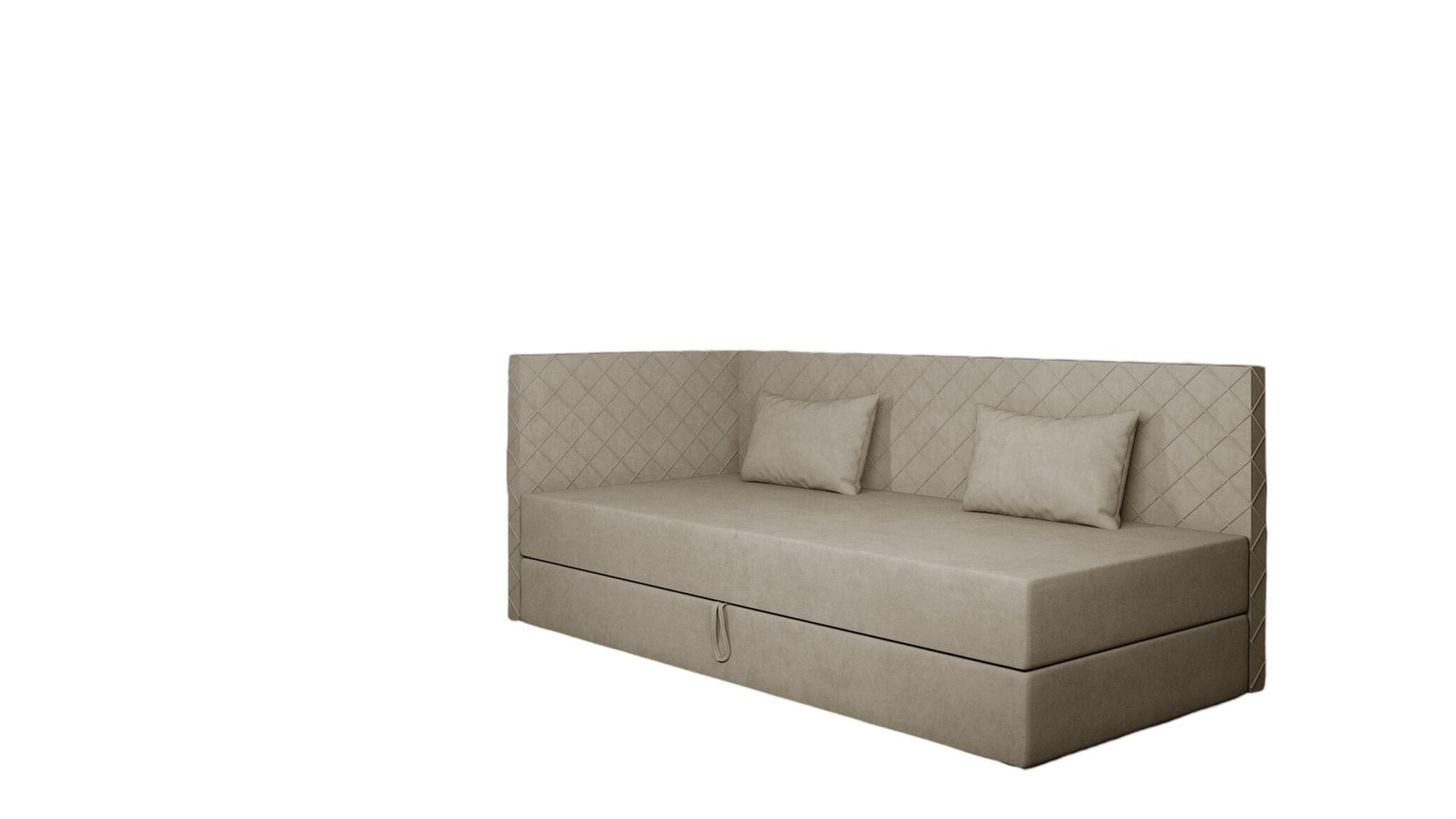 SOFA Liana In Opera - Beige, Holzwerkstoff/Textil (207/90/97cm) - Fun Möbel