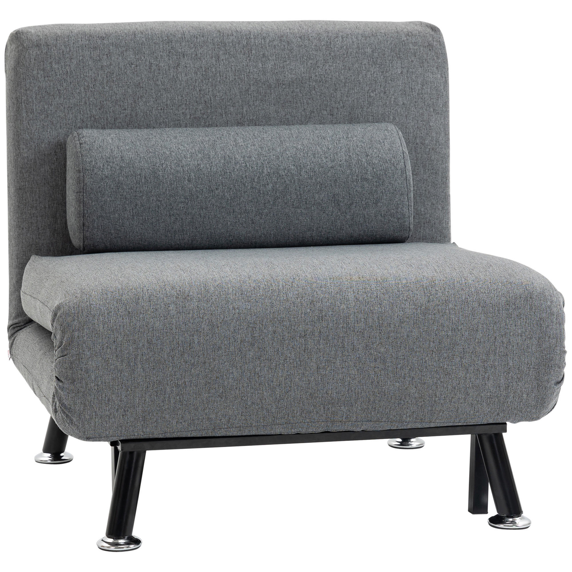 SCHLAFSESSEL, Metall, Leinen, Dunkelgrau - Dunkelgrau, Metall (70/75/75cm) - HOMCOM