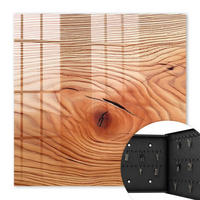 SCHLÜSSELBOX Schwarz 30x30 cm- Türöffnung nach rechts - Holzmaserung - Braun, Metall (30/30/5cm) - TULUP