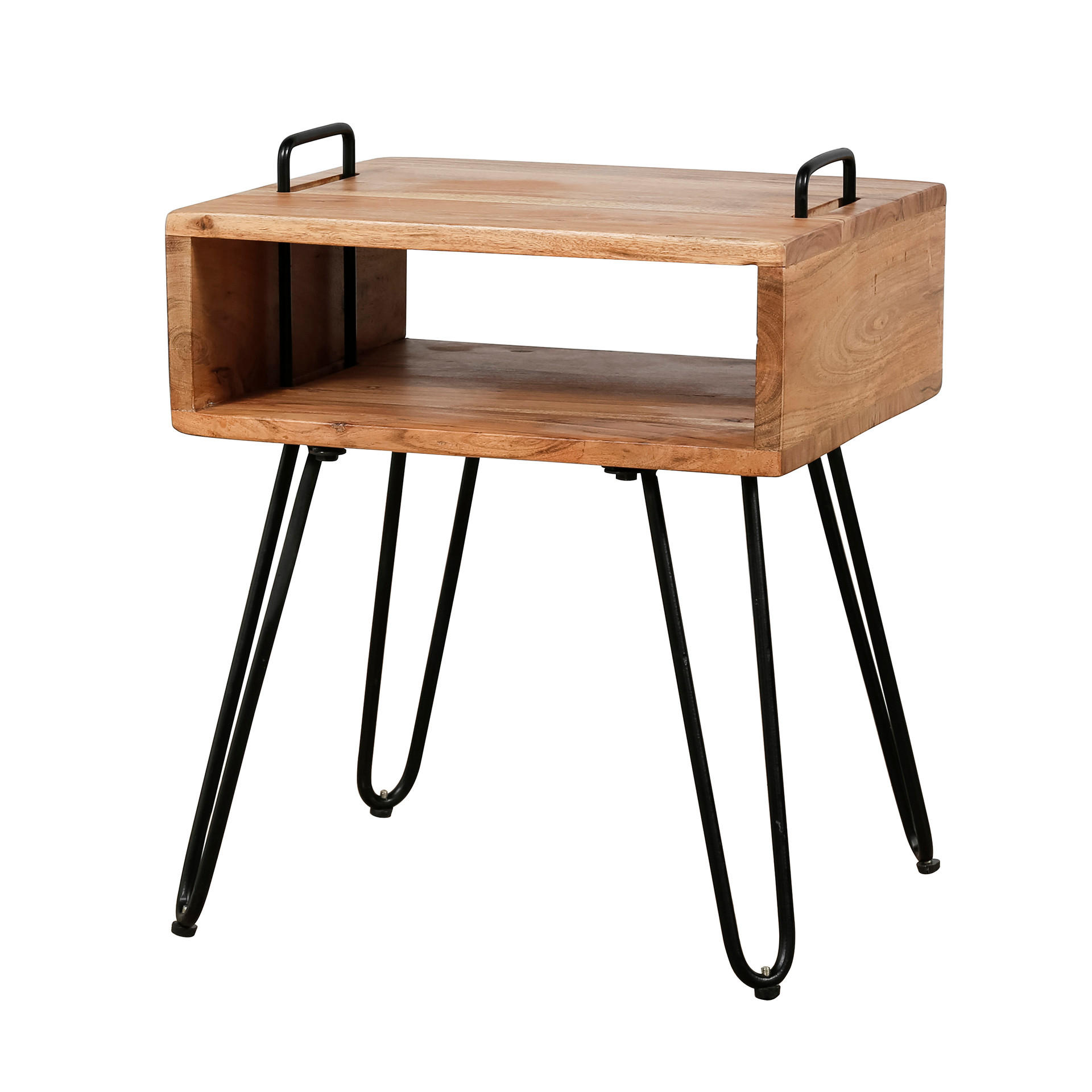 NACHTTISCH Quadro Braun 40/34/48 cm - Braun, Holz (34/48/40cm) - Hoyz Collection