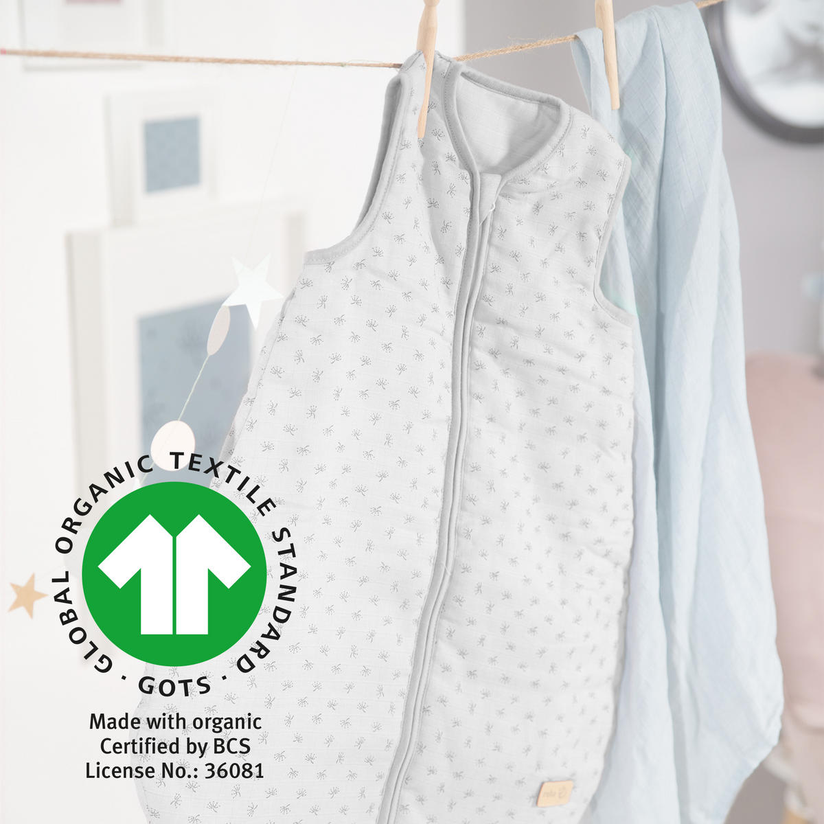 BABYSCHLAFSACK Lil Planet 90 cm grau - Hellgrau, Textil (50/90cm) - Roba