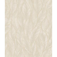 VLIESTAPETE Subtile Leaves Neutral - Creme, Papier/Kunststoff (52/1000cm) - Sublime