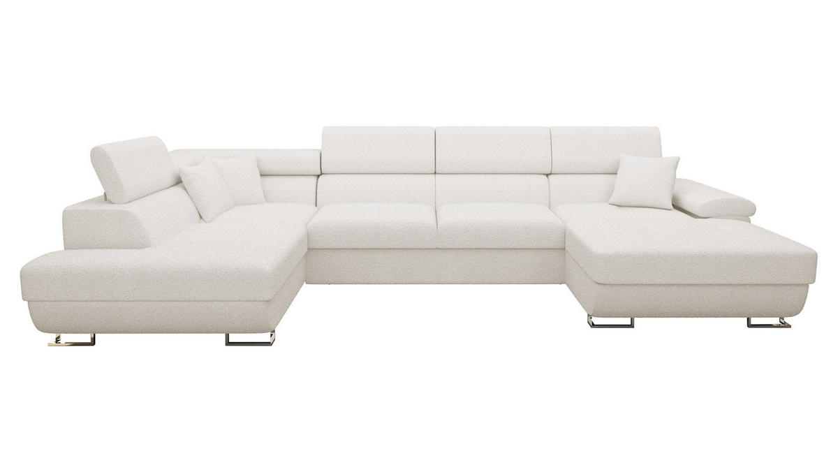 WOHNLANDSCHAFT Cotere Bis Premium, Seite: Links - Creme, Holz/Textil (345/91/202cm) - MIRJAN24