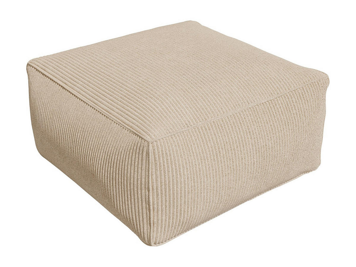 SITZHOCKER - 1 Person - stoff - beige Noumara - Beige, Textil (70/35/70cm) - Vente-Unique