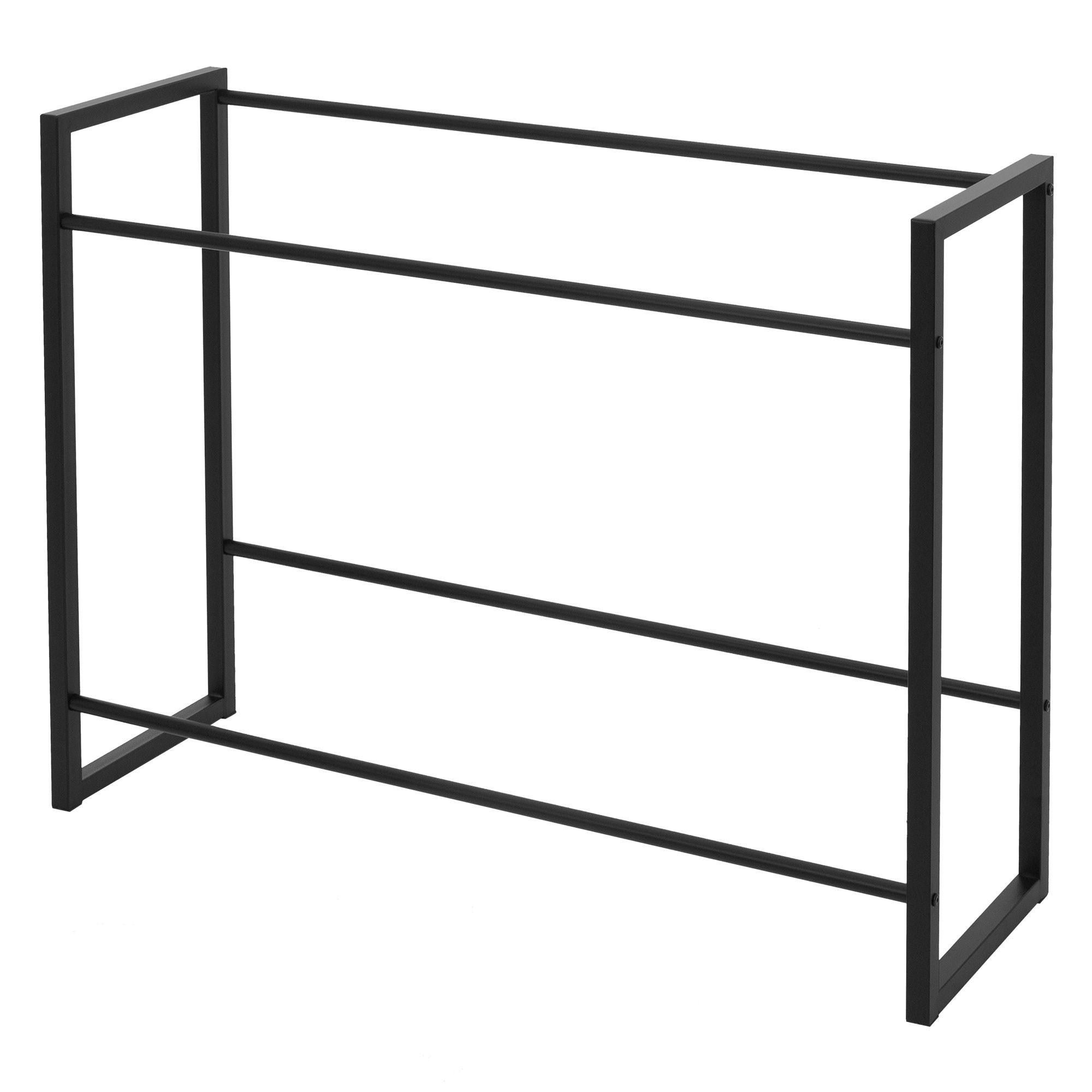 GETRÄNKEKISTENREGAL - Schwarz, Metall (32/108.5/100cm) - ML-DESIGN
