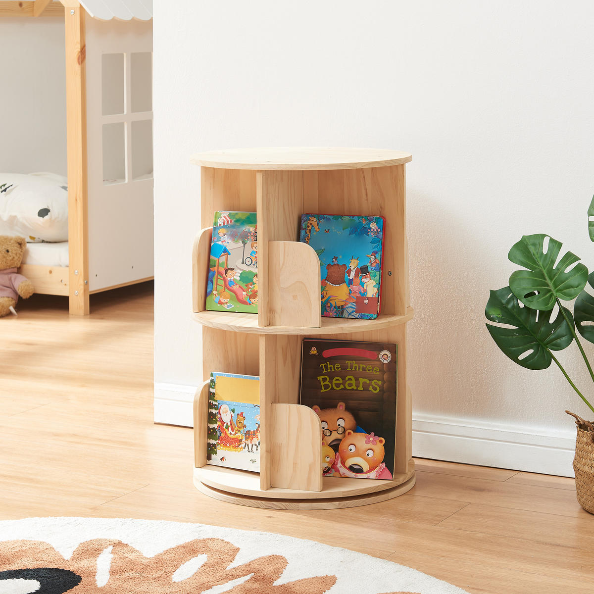 KINDERREGAL Chasek - Naturfarben, Holz (44/65/44cm) - [en.casa]