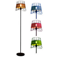 LED STEHLEUCHTE Metall Braun Käfig-Design - Braun, Metall (30/30/154cm) - Nowa