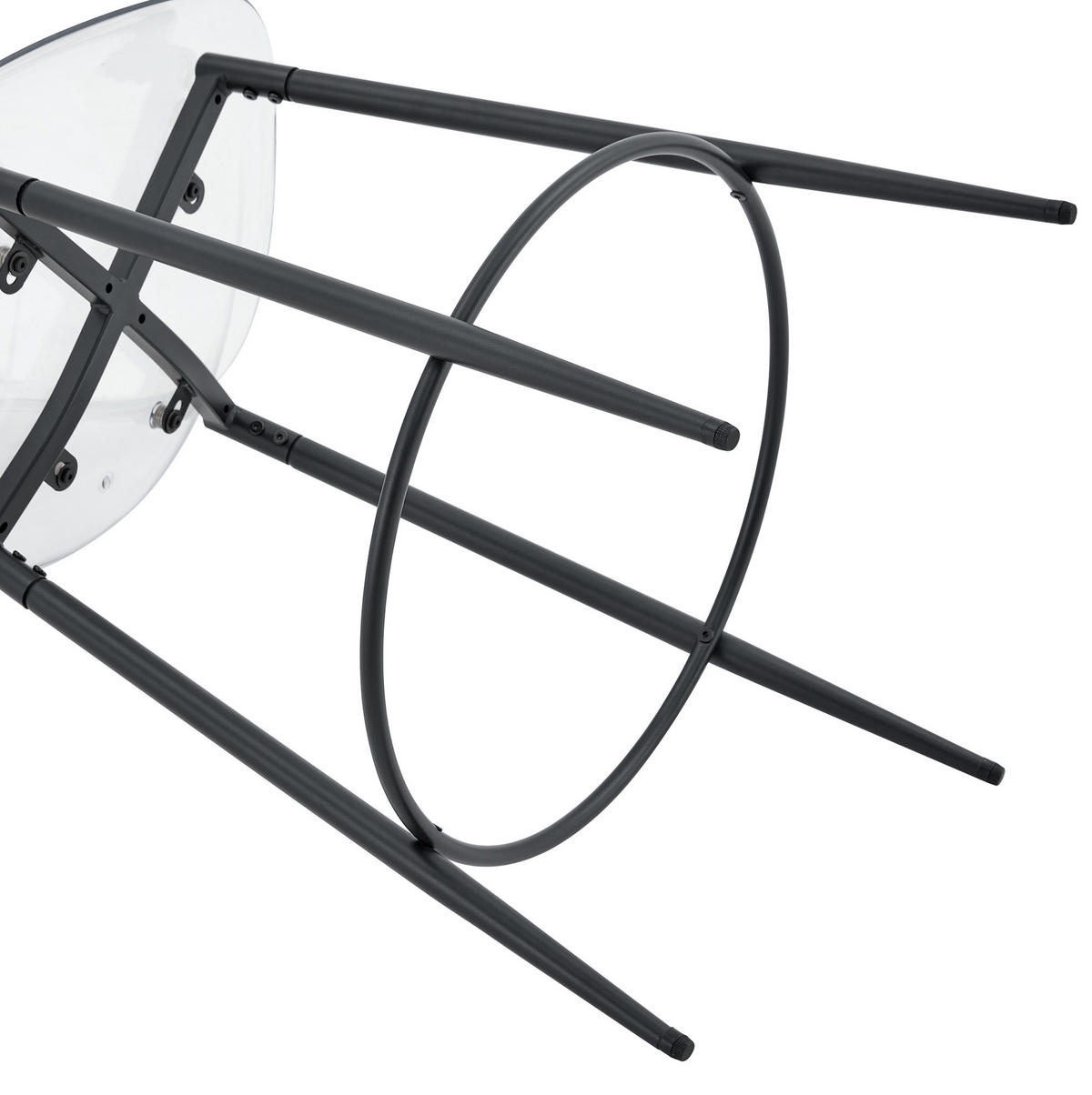 BARHOCKER 2er-Set 66 cm Transparent Schwarz - Schwarz, Metall (48.5/102/48.5cm) - Meubliv