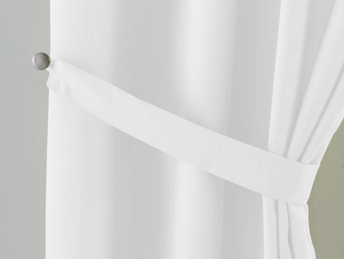 VORHANG PALERMO HxB 175x140 cm Weiß - Weiß, Textil (140/175/1cm) - Gardinenbox