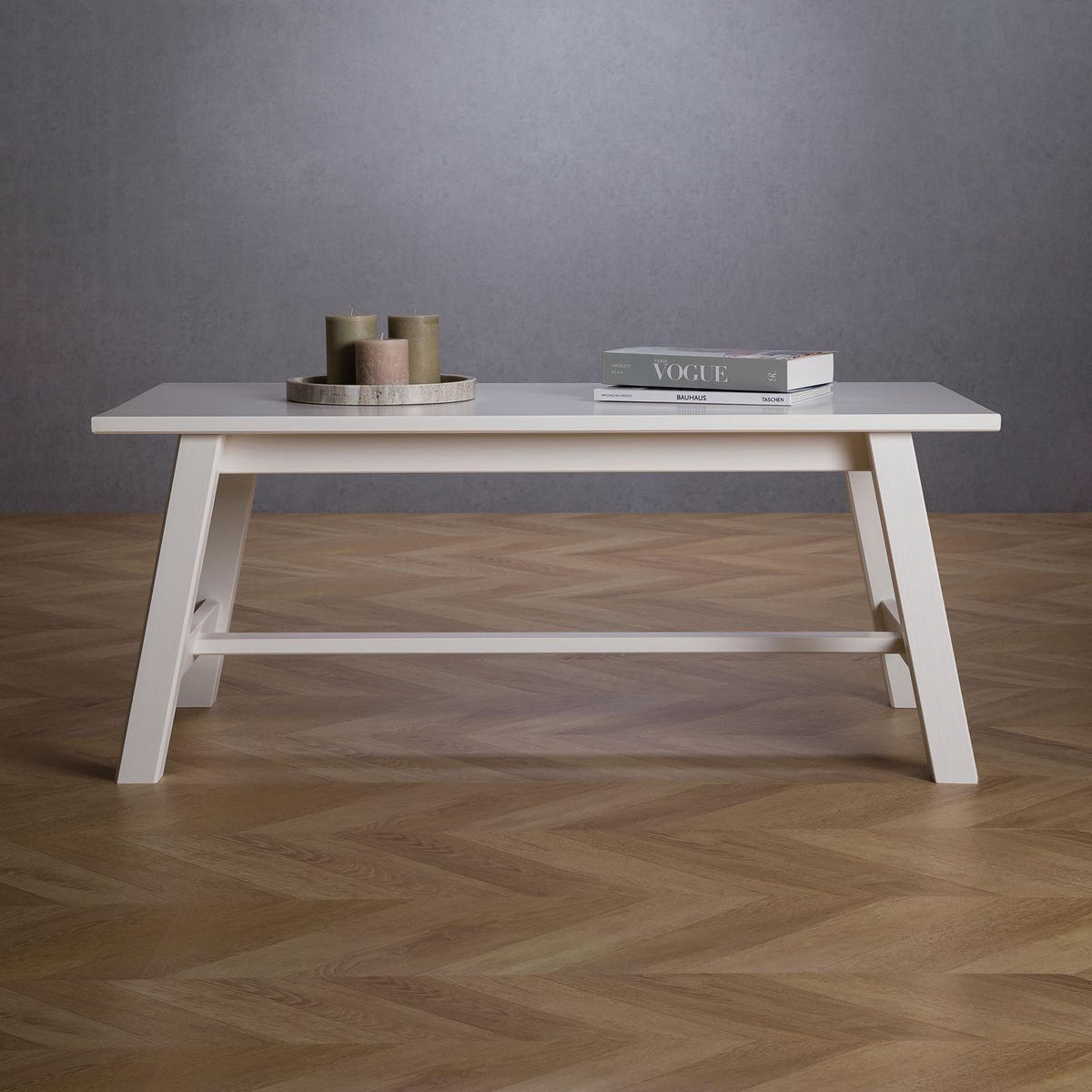 COUCHTISCH LUZERNA - Weiß, Holz (60/110/45cm) - IDIMEX