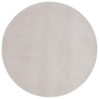 TREND VELOURS TEPPICH JOY RUND - Hellgrau, Textil (133/133cm) - Snapstyle