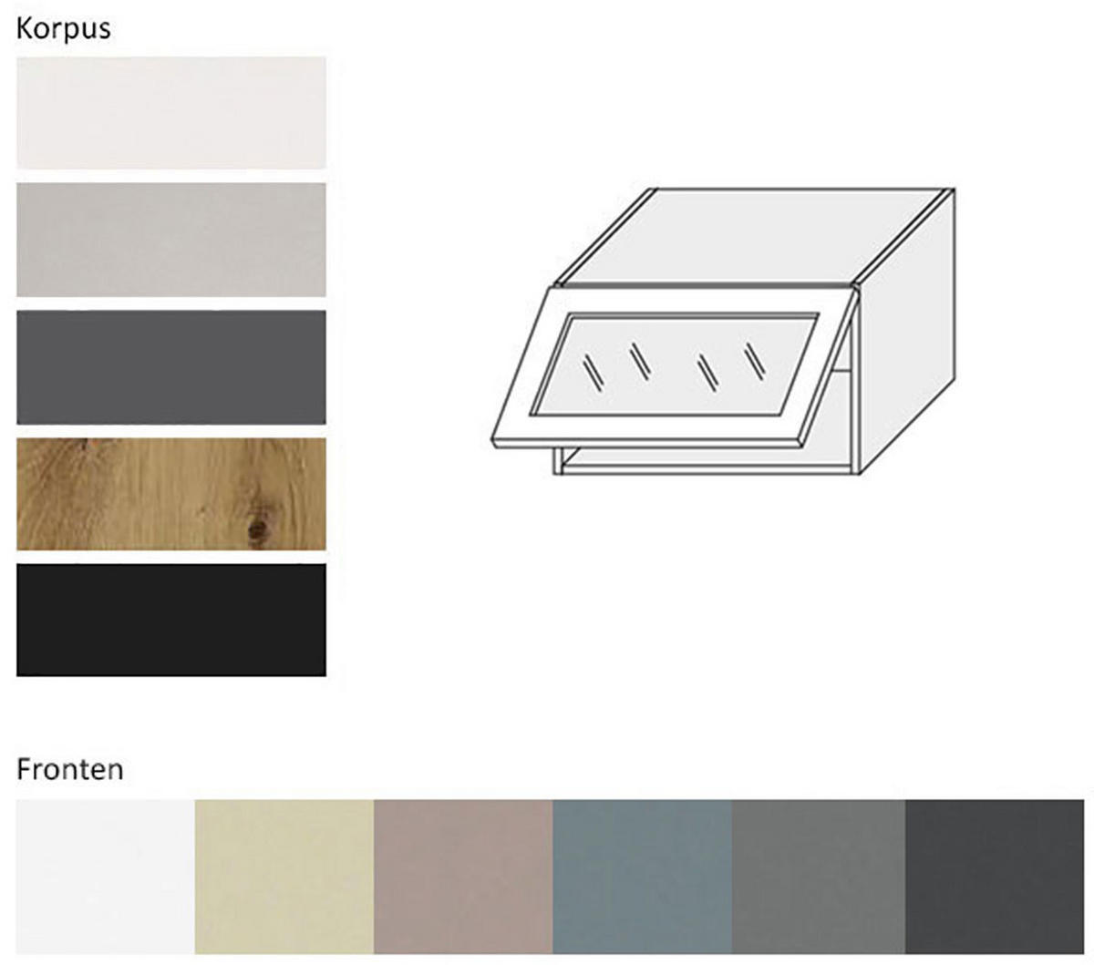 KLAPPHÄNGESCHRANK Kvantum W4BS/60 Vanille Matt / Lava Matt 60 / 32,5 / 36cm - Dunkelgrau/Creme, Holz/Holzwerkstoff (60/36/32.5cm) - Feldmann-Wohnen