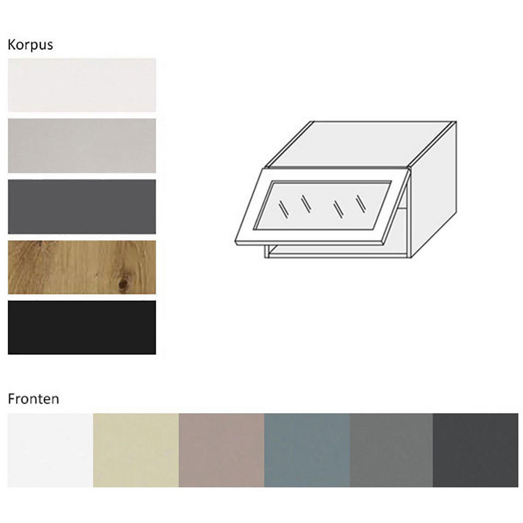 Thumbnail - Feldmann-Wohnen Klapphängeschrank, Mintgrün, Schwarz, Holz, 1 Fächer, Rechteckig, 60x36x32.5 cm, Küchen, Küchenmöbel, Kü...