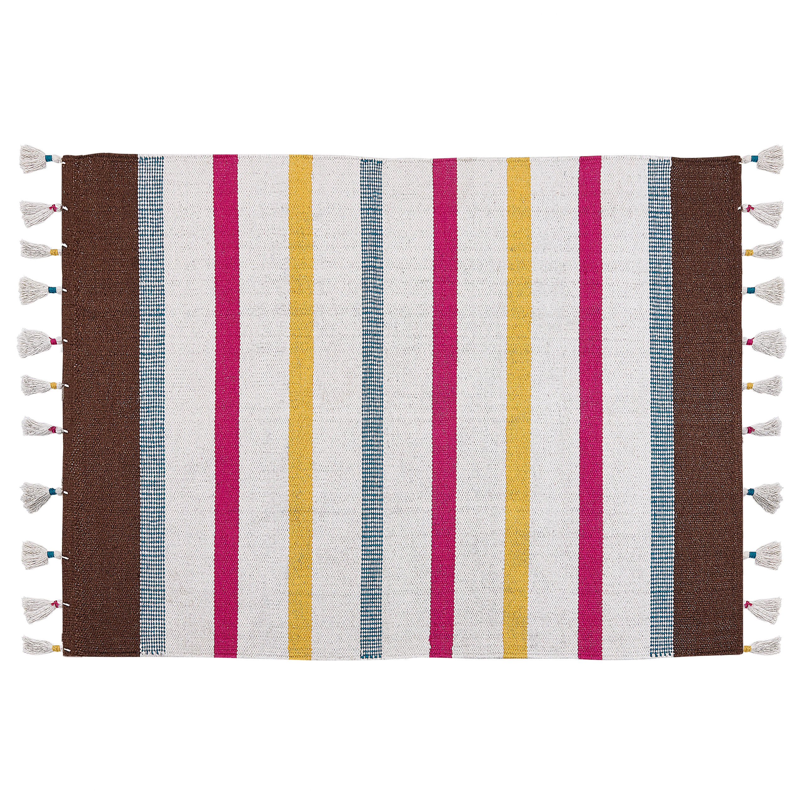 TEPPICH geflochten Hisarli 200/140 cm - Multicolor, Textil (140/200cm) - Beliani