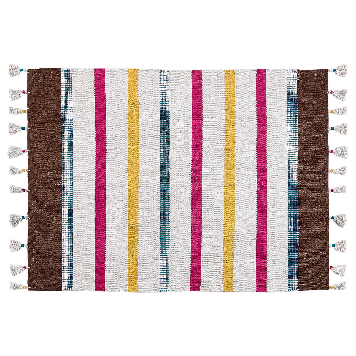 TEPPICH geflochten Hisarli 200/140 cm - Multicolor, Textil (140/200cm) - Beliani