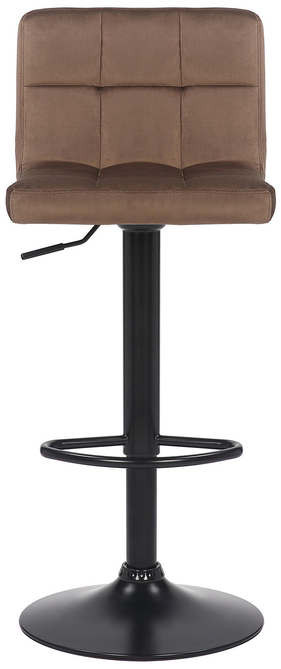 BARHOCKER 4er Set Fenai Samt braun - Schwarz/Braun, Textil/Metall (40/106/40cm) - TPFLiving