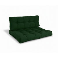 PALETTENKISSEN ECO Style Sitz 120x80x15cm Dunkelgrün + Rücken (1tlg) - Dunkelgrün, Textil (80/15/120cm) - Beautissu 