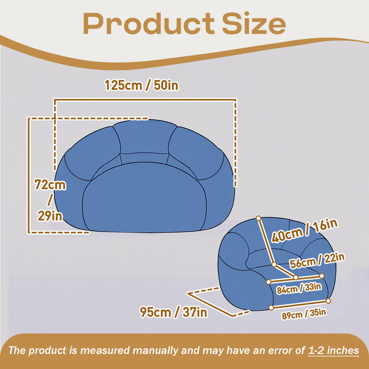 SITZSACK Marineblau 120cm - Blau, Textil (120/70/90cm) - Vercart