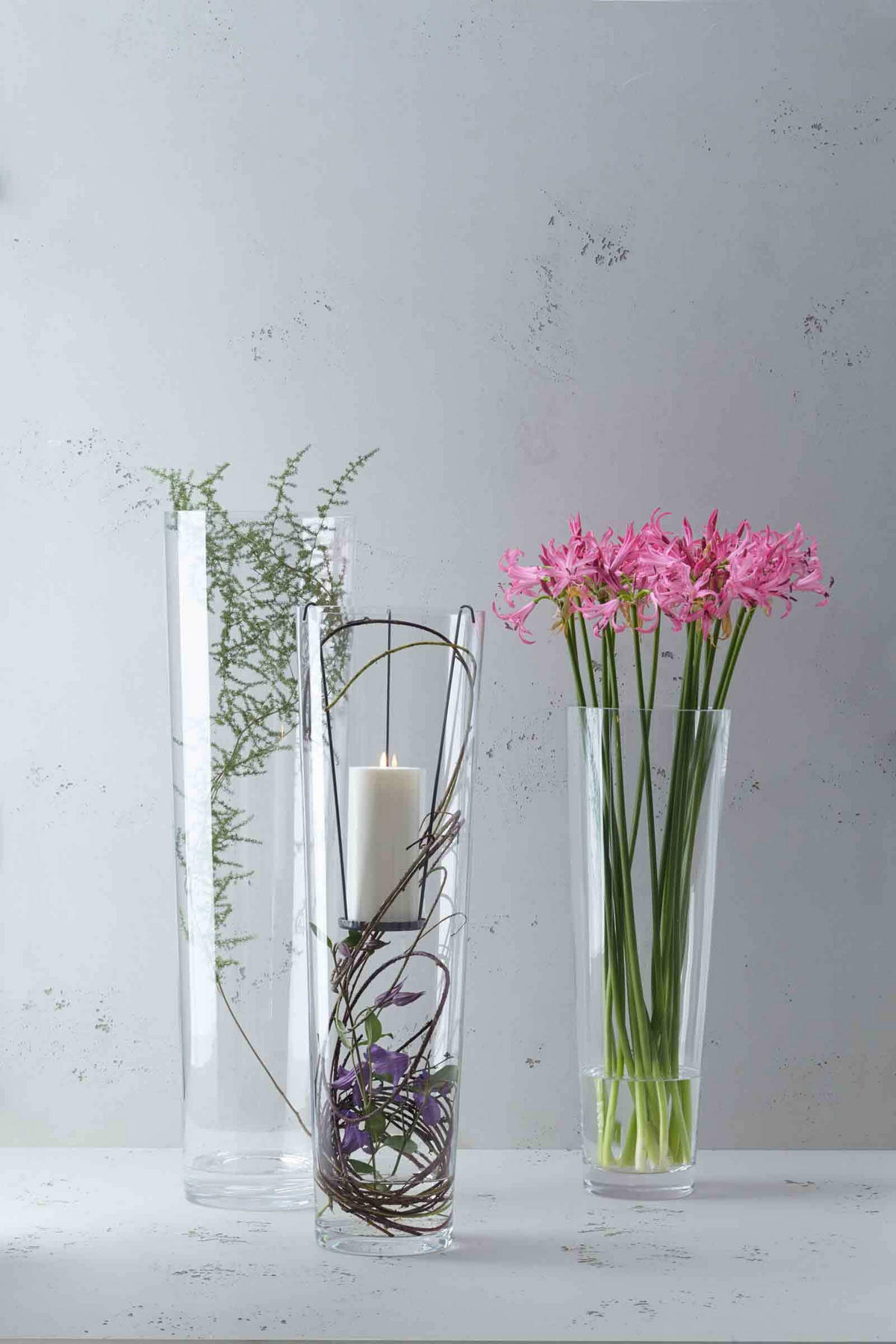 BODENVASE konisch transparent ↕ 50 cm - Transparent, Glas (50cm) - Leonardo Living