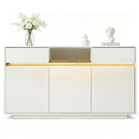 SIDEBOARD 140/40/85 cm aus Holz mit LED-Beleuchtung Weiß - Weiß, Holzwerkstoff (140/85/40cm) - Modenvie