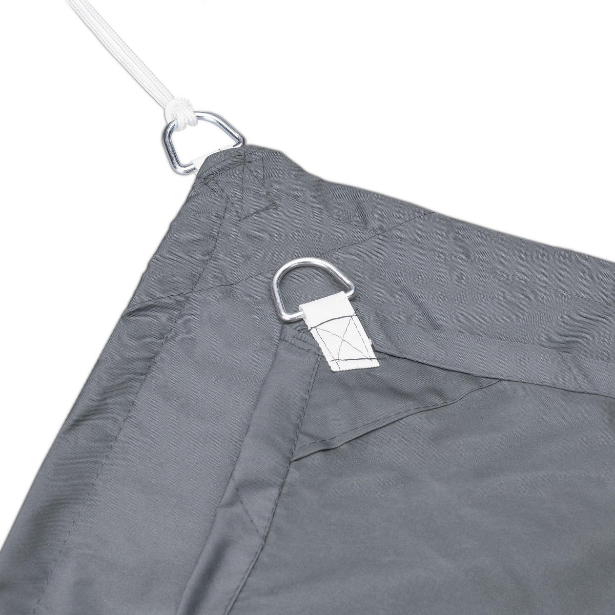 SONNENSEGEL - Grau, Textil/Metall (350/250cm) - Relaxdays