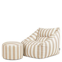 SITZSACK mit Sitzpouf Natalia - Taupe, Textil (97/73/84cm) - icon